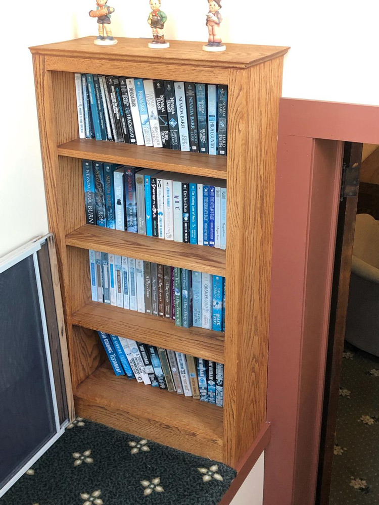 Bookshelf in tower